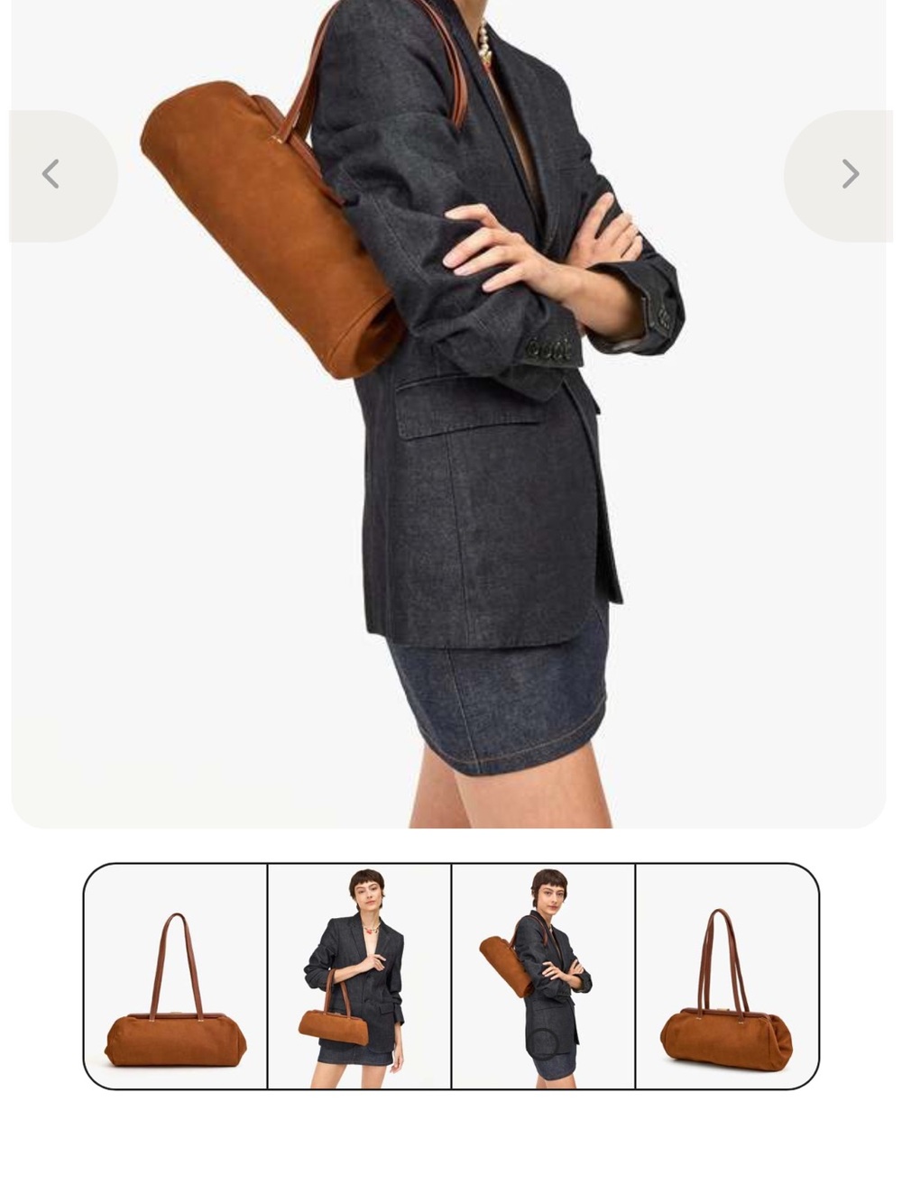 Clare V Women's Suede Barrel Tote Bag in Cognac Brown